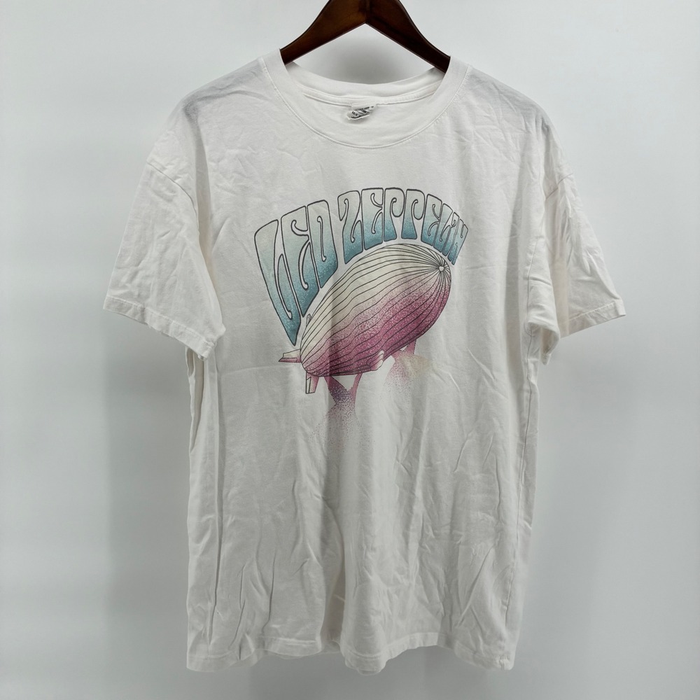 American Eagle Led Zeppelin Band Tee White Graphic T-Shirt XS/S